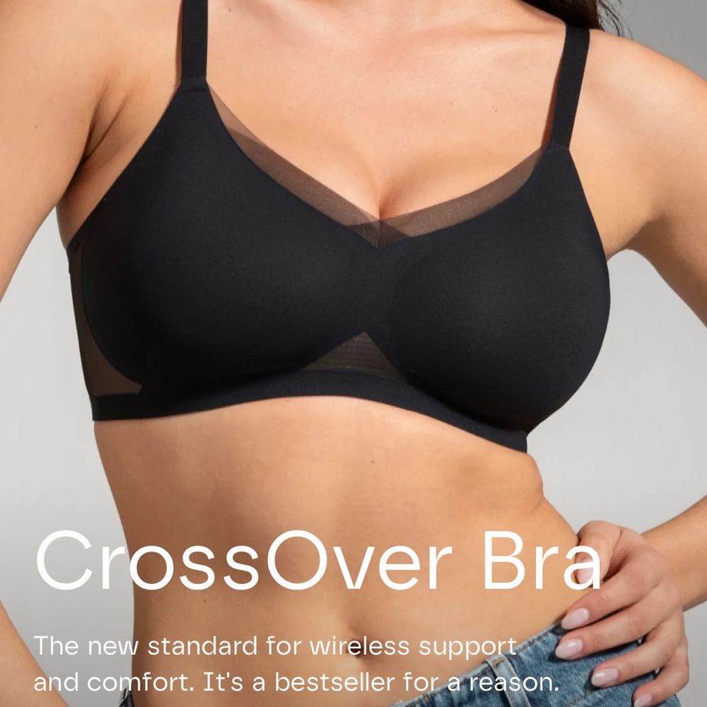 HoneyLove Crossover Wireless Bra Black 36 B/C